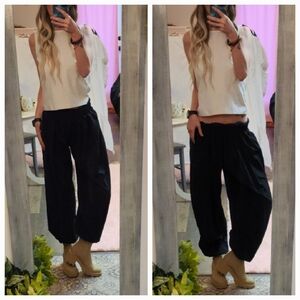Black Parachute Balloon Pants Trousers Fit Like S/m